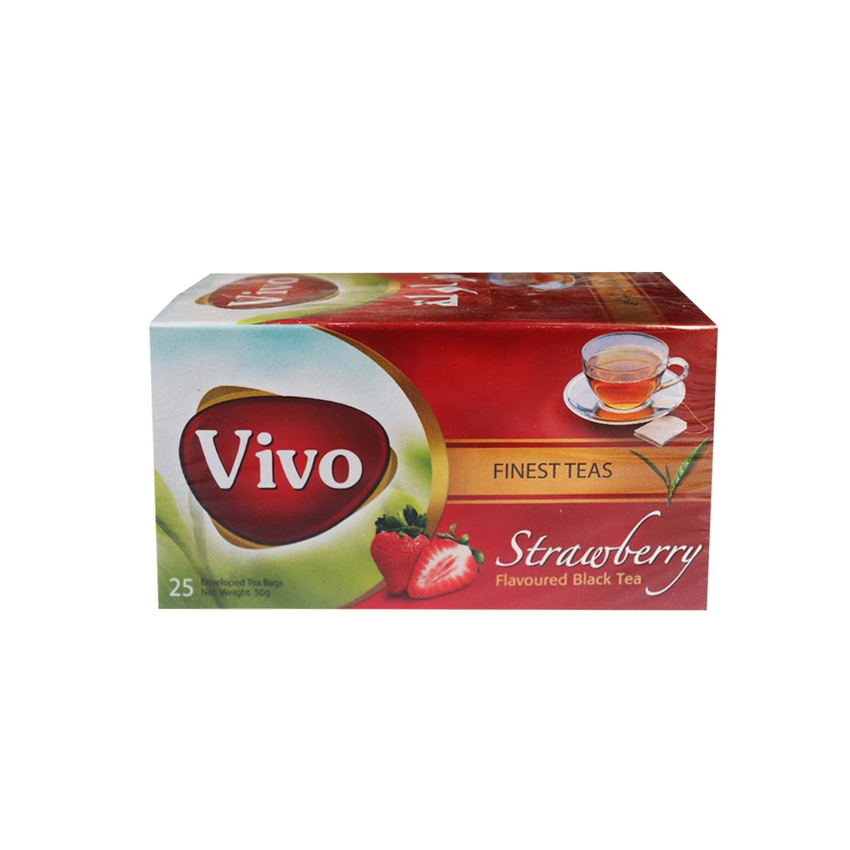 Vivo Strawberry Flavored Black Tea 2g x 25 Bags