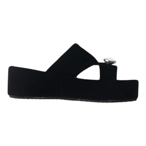 Black Wedge Slippers - Image 2