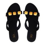 Gold- Beaded Slippers
