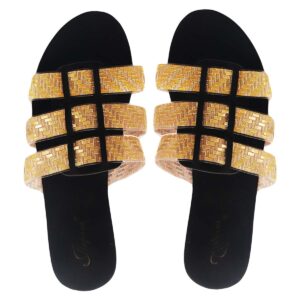 Gold - Sequins Slippers