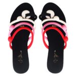 Multi-colored Stripped Slippers