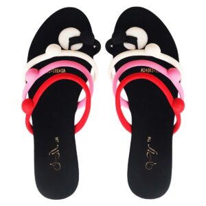 Multi-colored Stripped Slippers