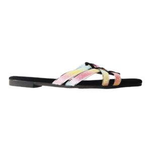 Multi-colored Woven Sequins Slippers - Image 2