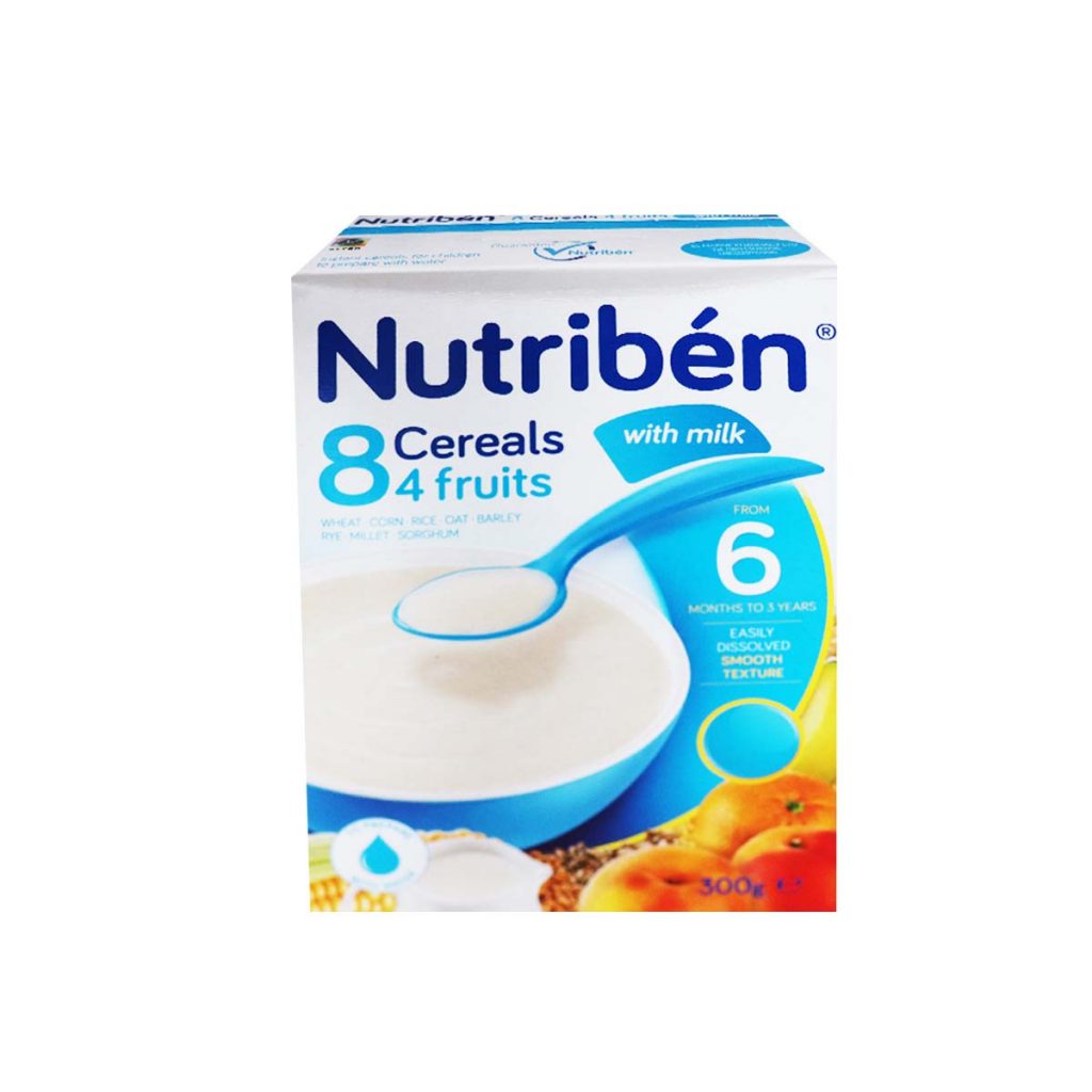 Nutriben 8 Cereals 4 Fruits With Milk 300g