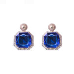 Women Fashion Blue Stone Silver Earring