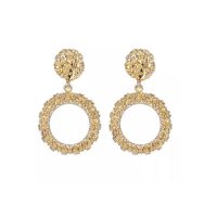 Women Fashion Matte Earring Gold