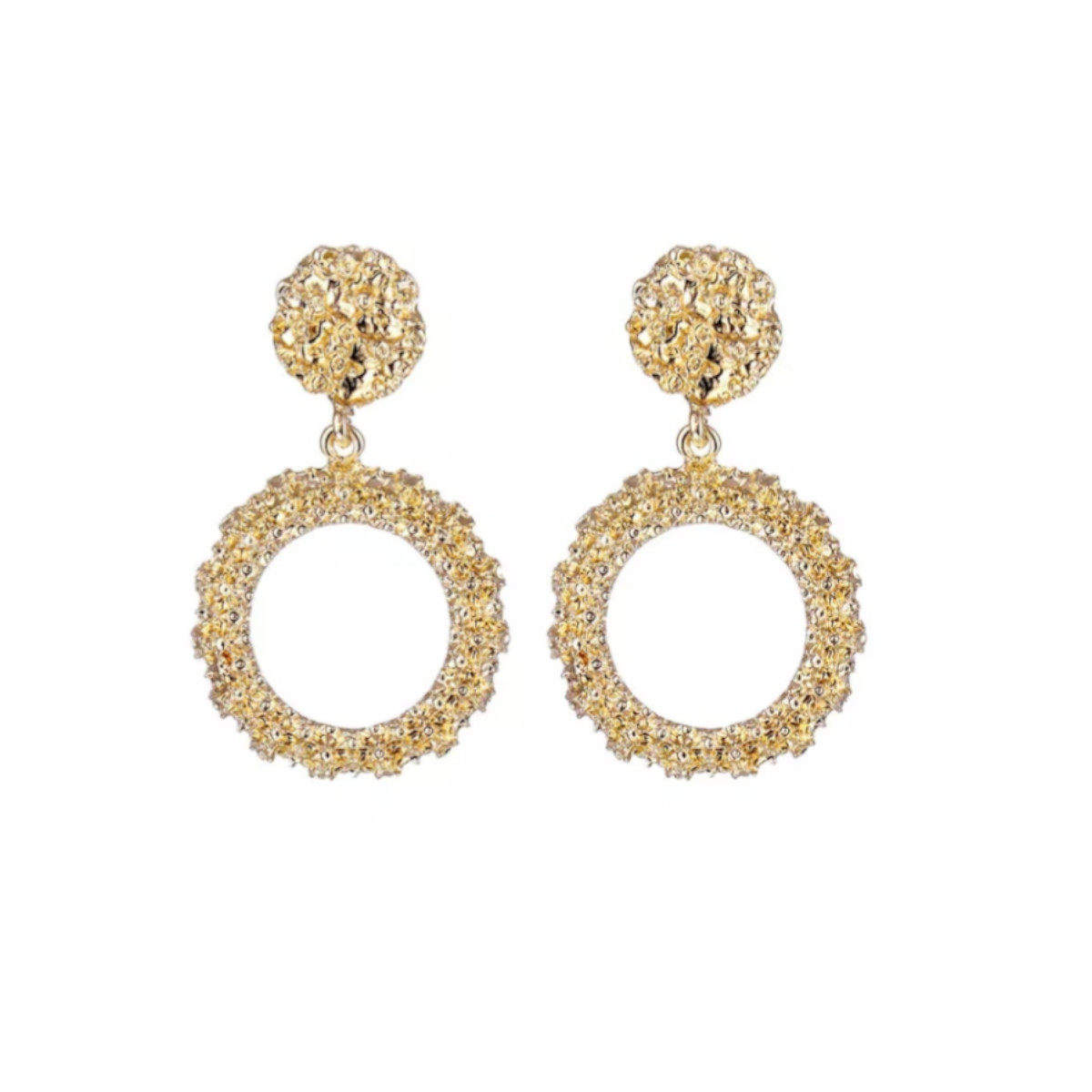 Women Fashion Matte Earring Gold