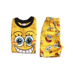 Baby Has Sponge Bob Kids Unisex Short Sleeve Pyjamas 3 Years