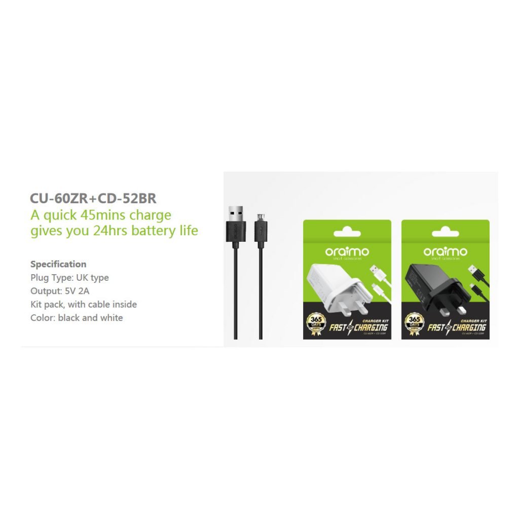 Oraimo CU-60ZR+CD-52BR Charger Kit