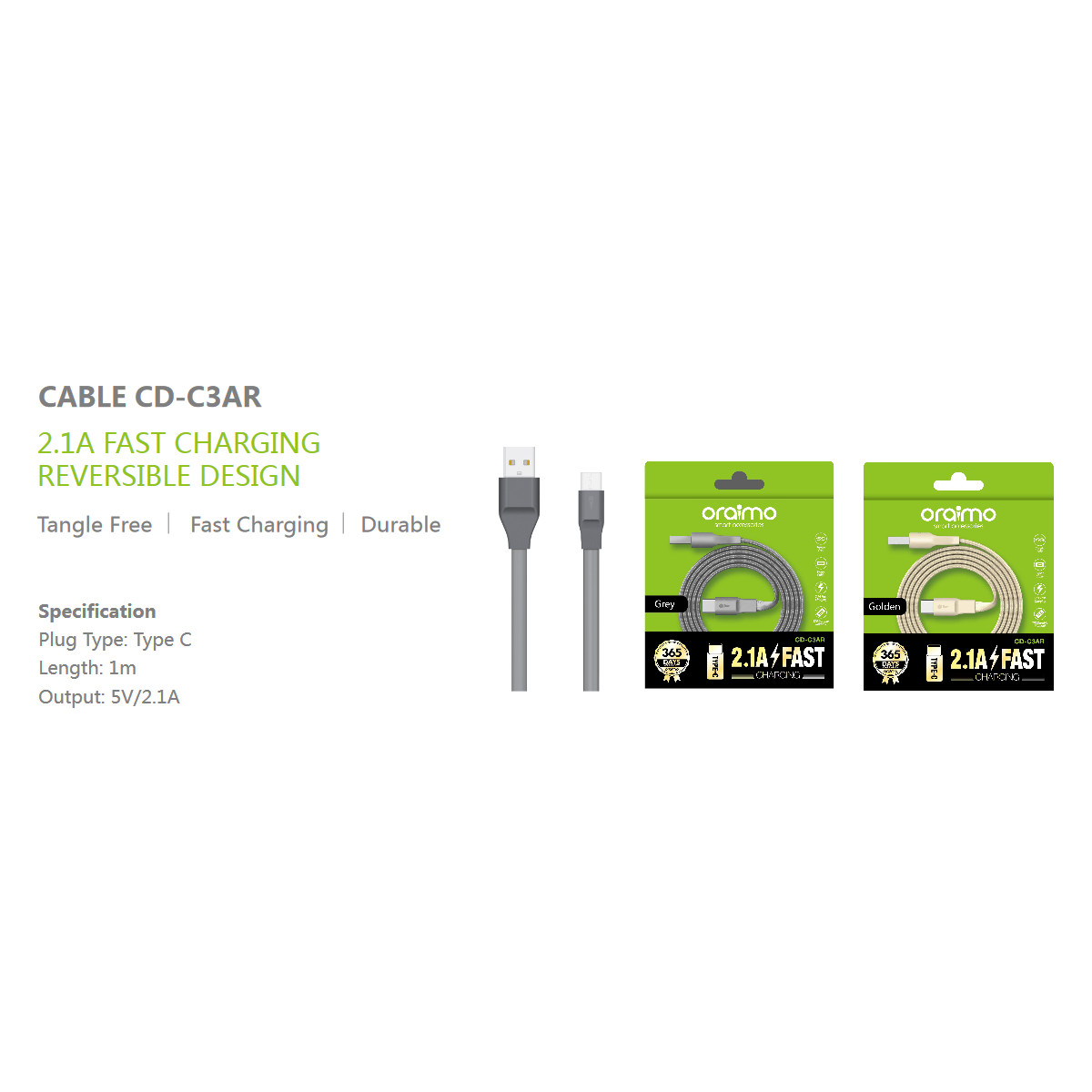 Oraimo Cable CD-C3AR Type-C