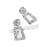 Women Fashion Matte Earring Silver