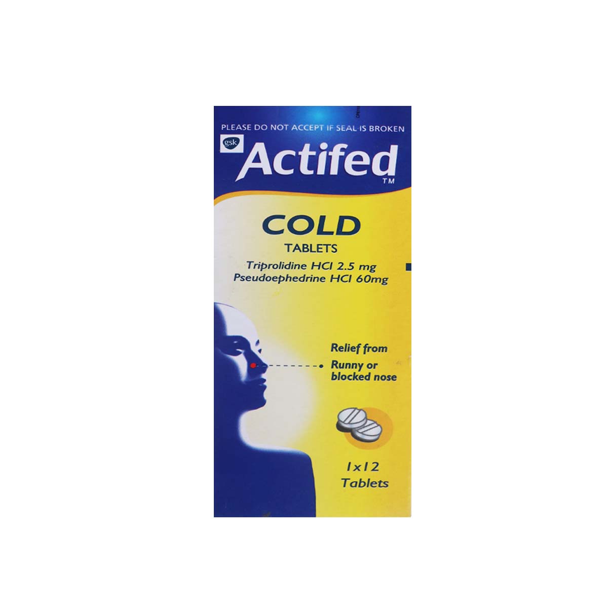 Actifed Cold 1 x 12 Tablets