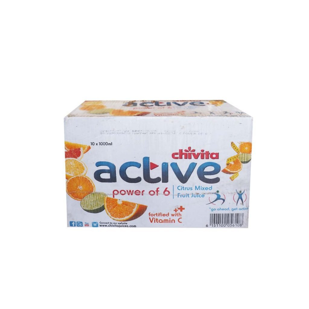 Chivita Active Citrus Mixed Fruit Juice (Power of 6) 1000ml x 10