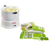 Electric Automatic Potato Peeler + Genius Nicer Dicer Plus