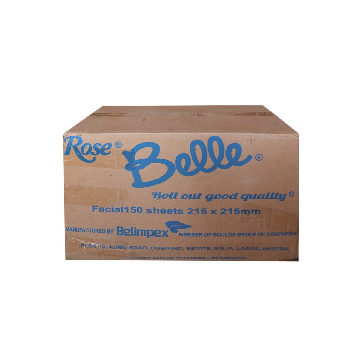 Rose Belle Facial Tissue 150 Sheets x 24