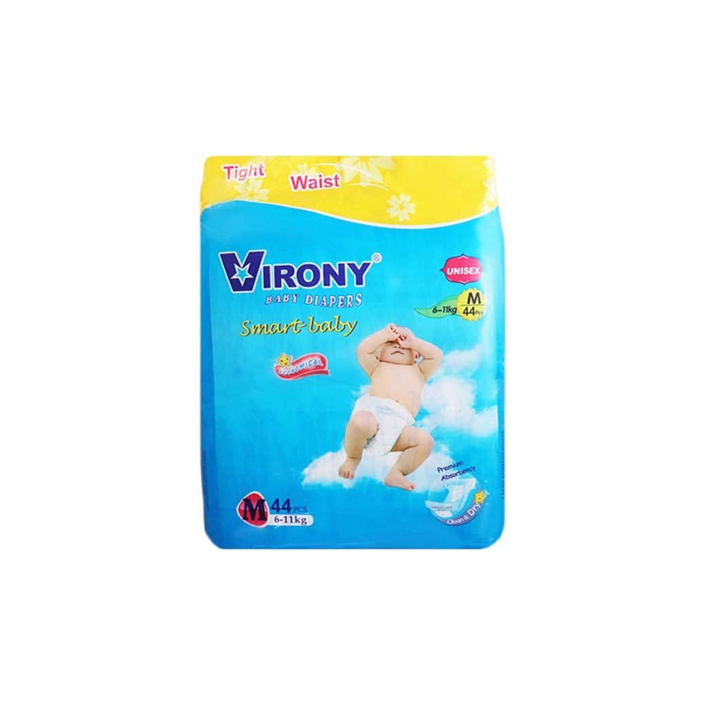 Virony Smart Baby Diapers ECO Pack ( Size M x 44 PCS)