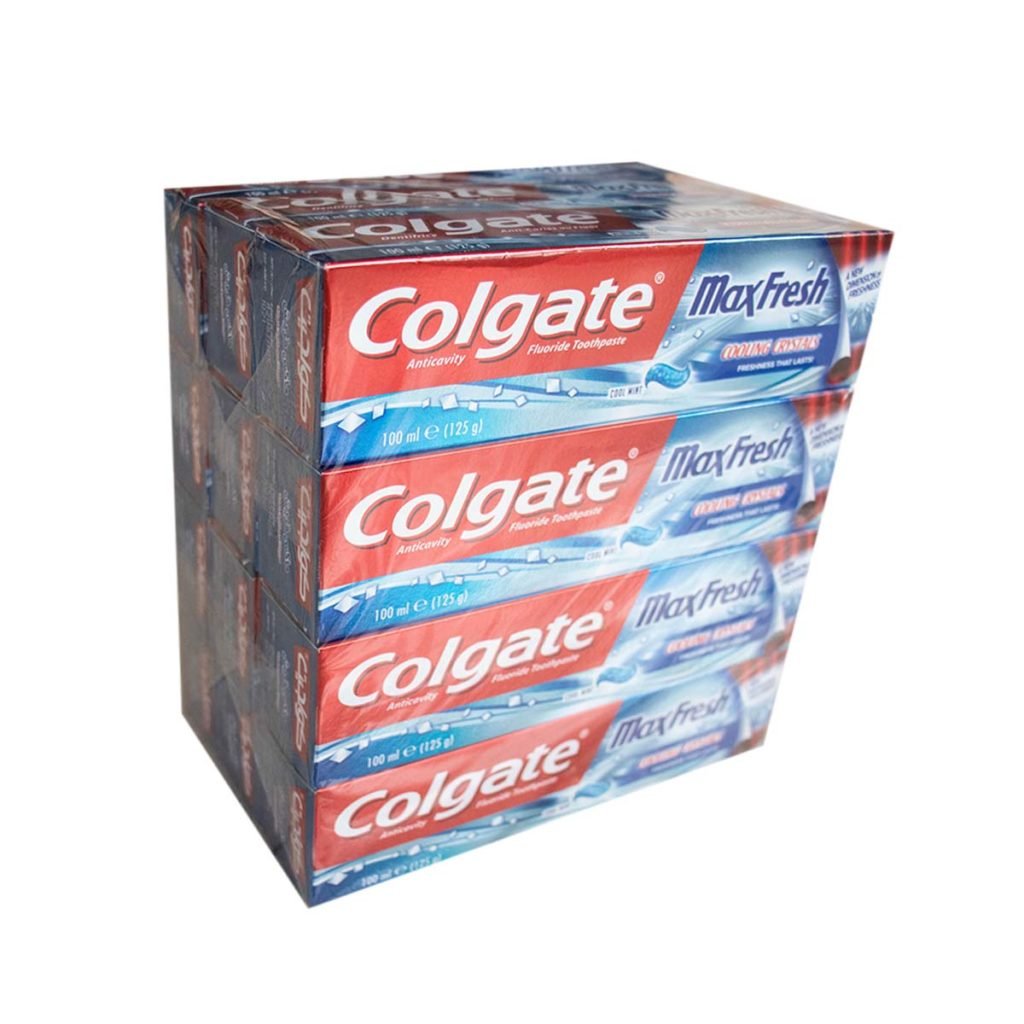 Colgate Max Fresh Cooling Crystals With Flouride Toothpaste 125g x 12