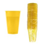 Disposable Eco Plastic Yellow Cup x 100