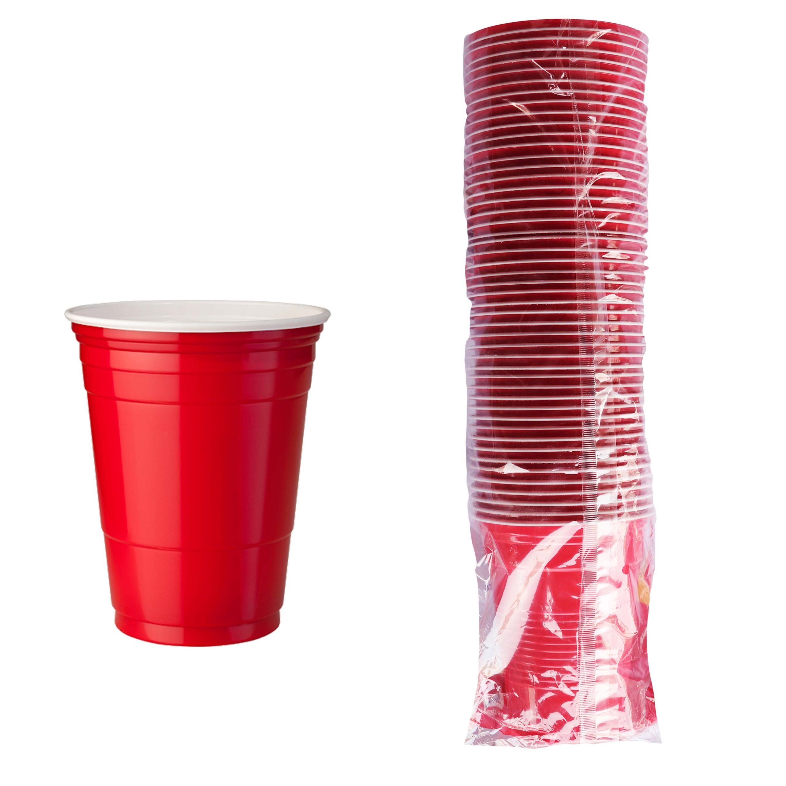 Disposable Red Flip Cup x 100