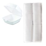 Disposable Styrofoam White Plate x 100