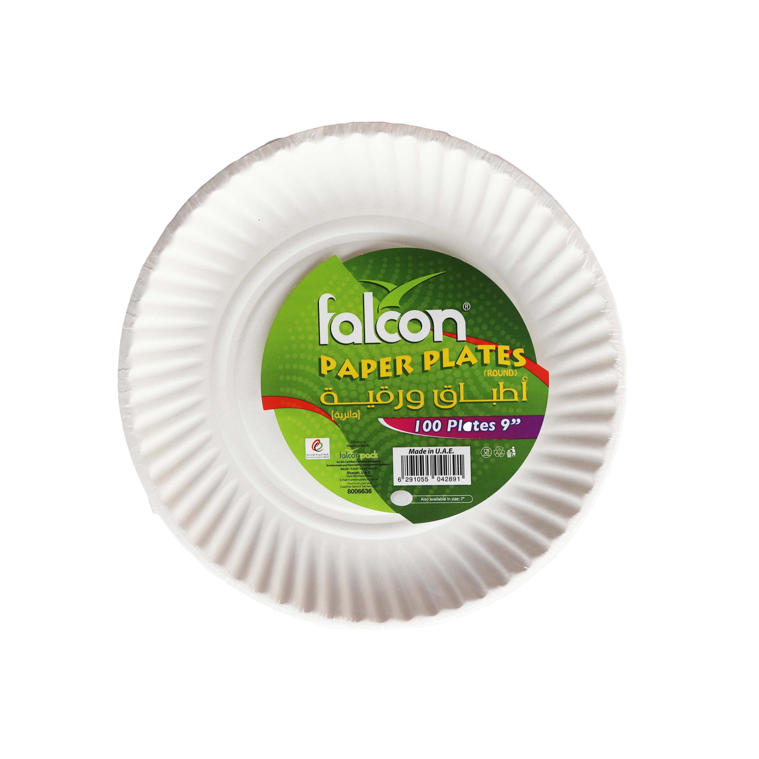 Falcon Paper Plate 9 inch x 100 PCS