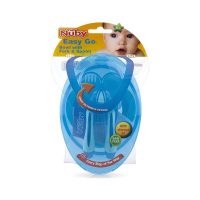 Nuby Easy Go Bowl With Spoon And Fork Blue