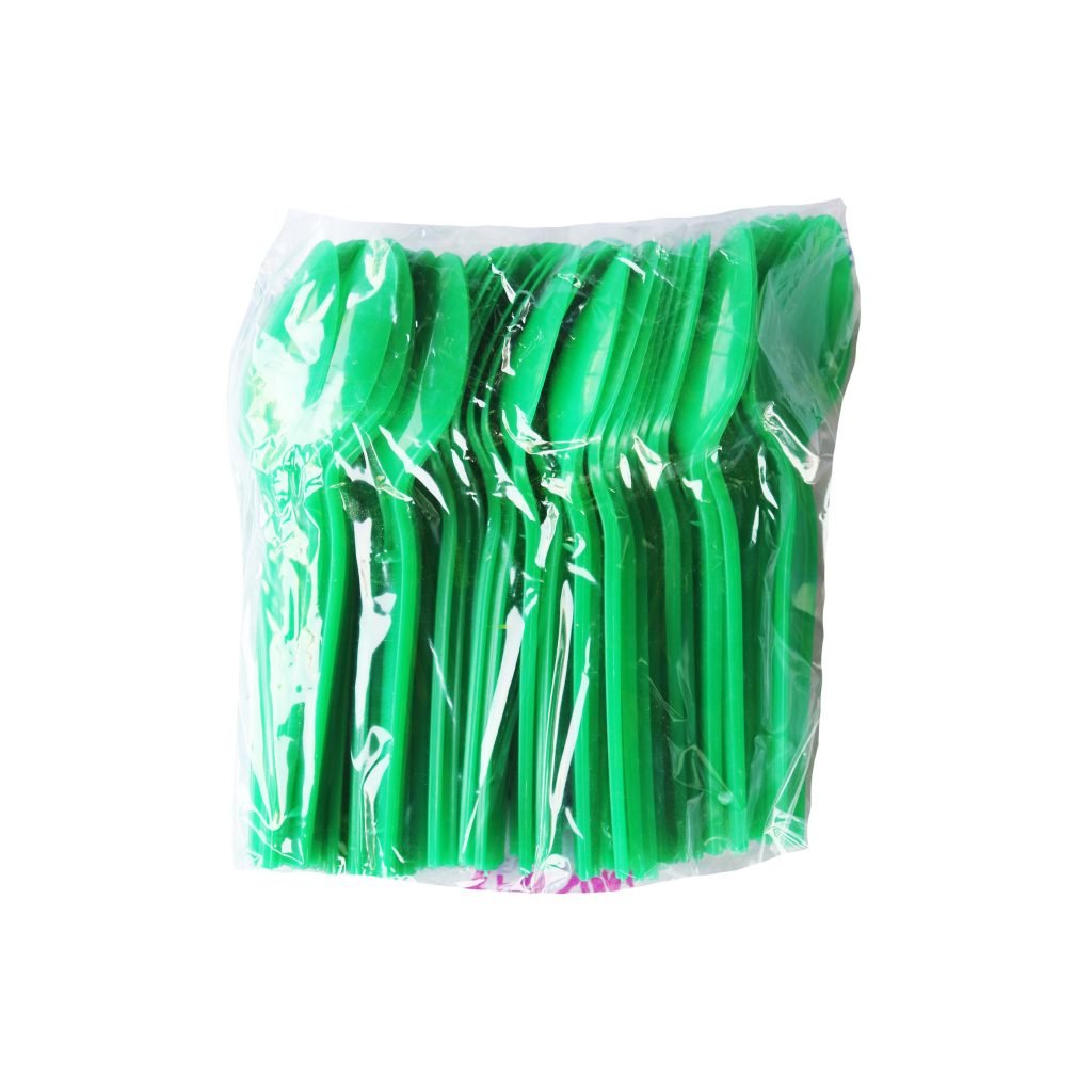 Salvin Disposable Plastic Green Spoon x 100
