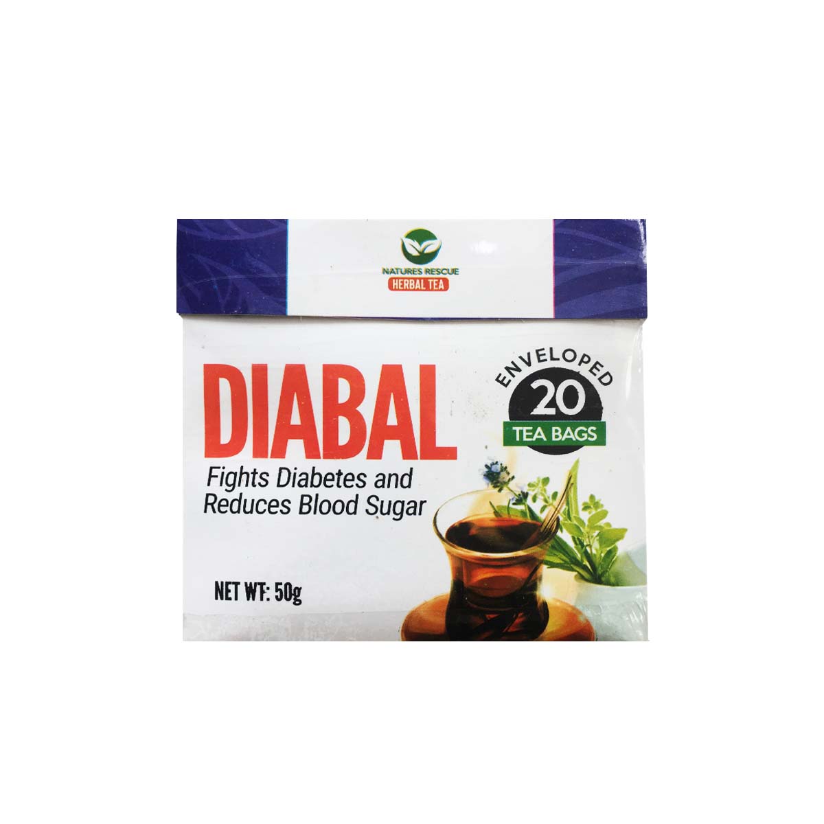 Diabal Enveloped Tea Bags 50g x 20