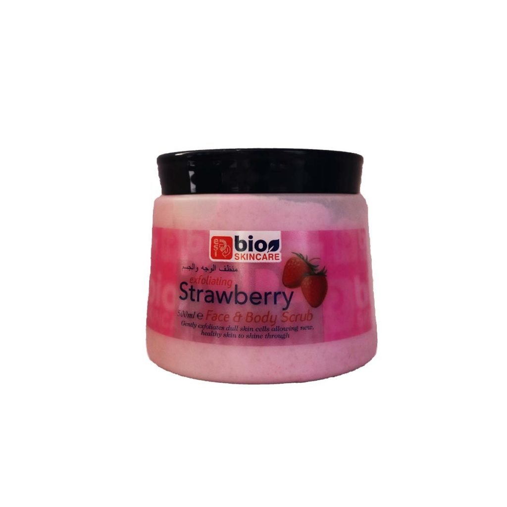 Bio Skincare Exfoliating Strawberry Face & Body Scrub 500ml