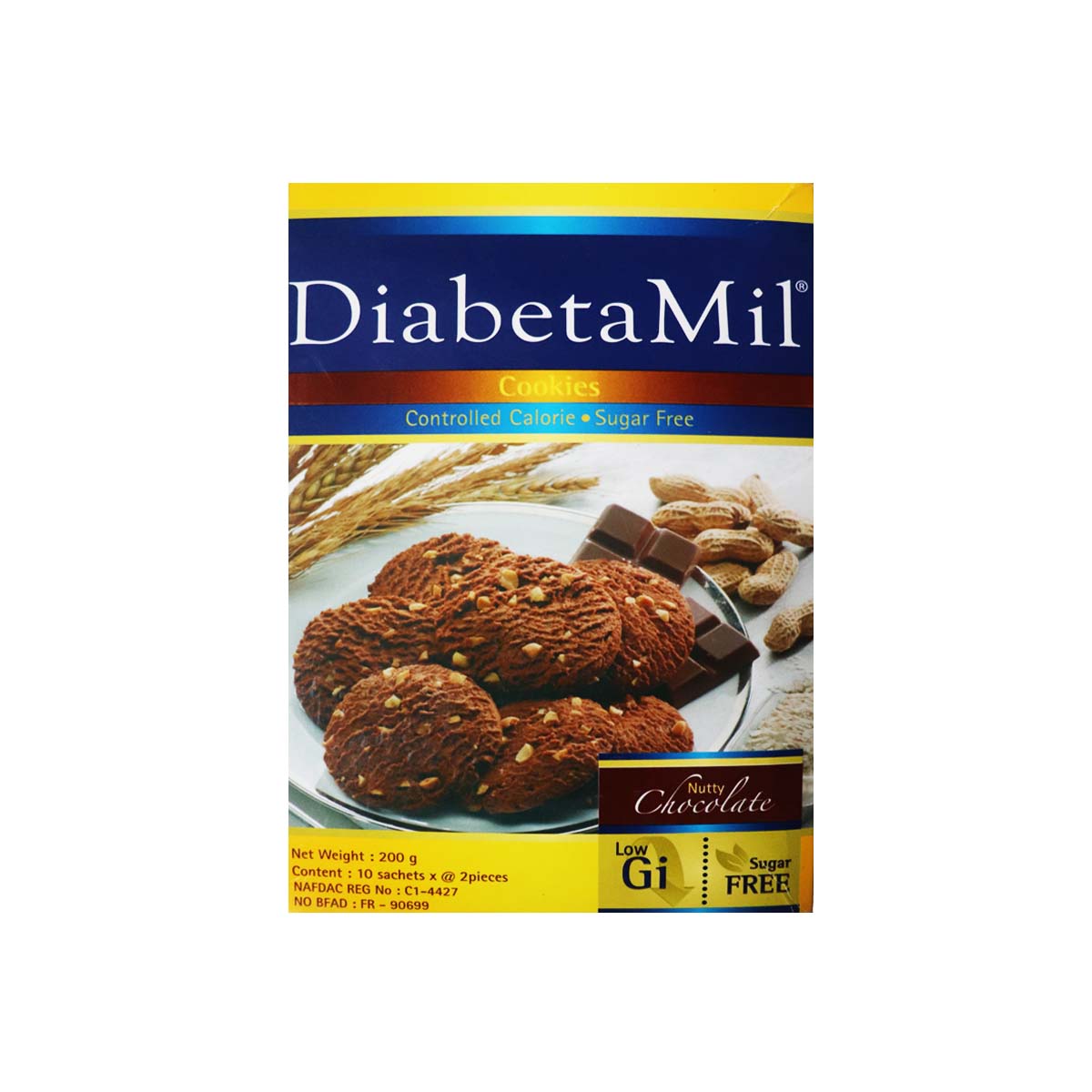 DiabetaMil Nutty Chocolate Cookies 200g