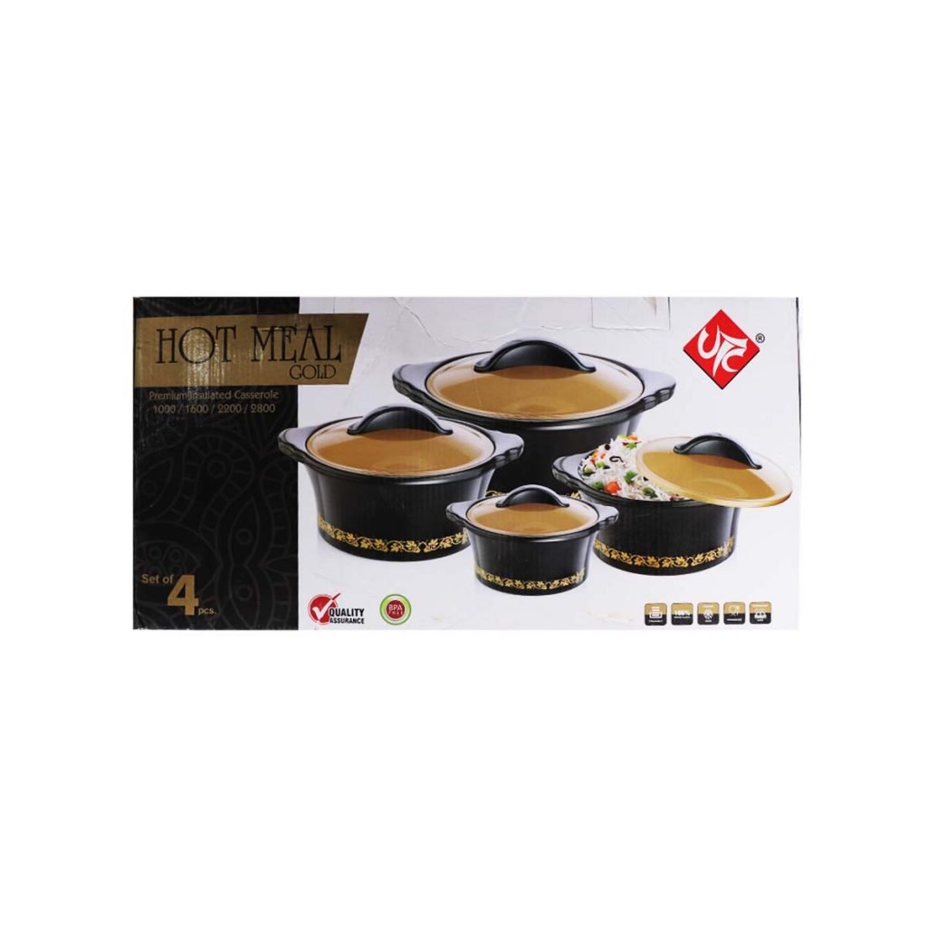 Hot Meal Gold Premium Insulated Casserole Set Of 4PCS