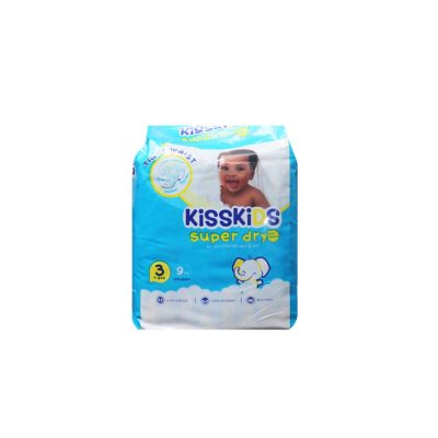 Kiss Kids Carry Pack Baby Diapers (Size 3) x 9