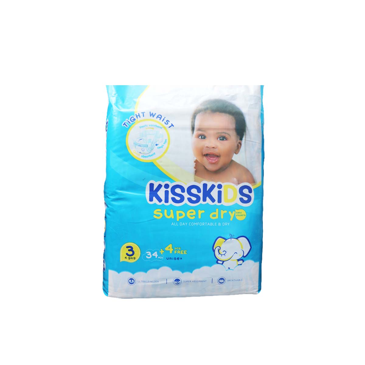 Kiss Kids Economy Pack Baby Diapers (Size 3) x 34