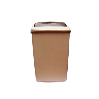 Plastic Four-Sided Beige Bin Bucket