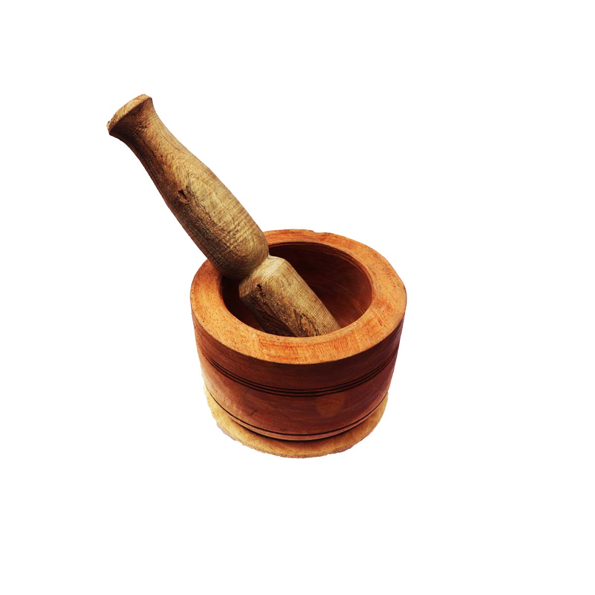 Portable Wooden Mortar And Pestle Size 1