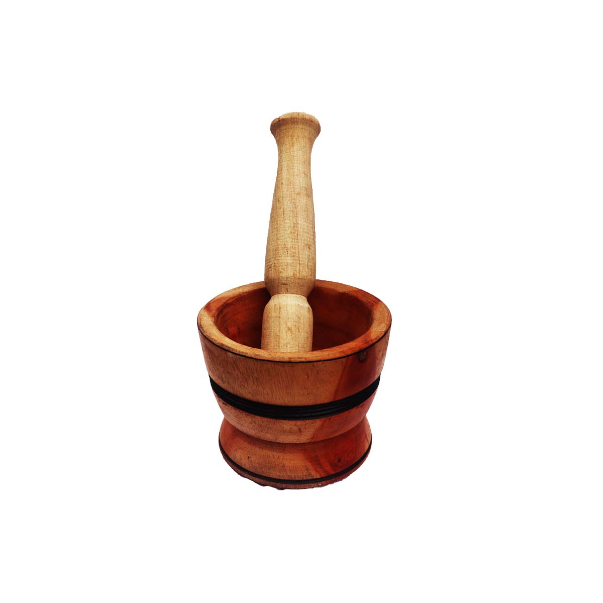 Portable Wooden Mortar And Pestle Size 2