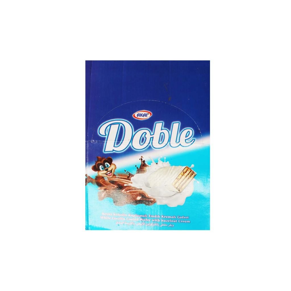 Akai Doble White Cocolin Coated Wafer With Hazelnut Cream x 60
