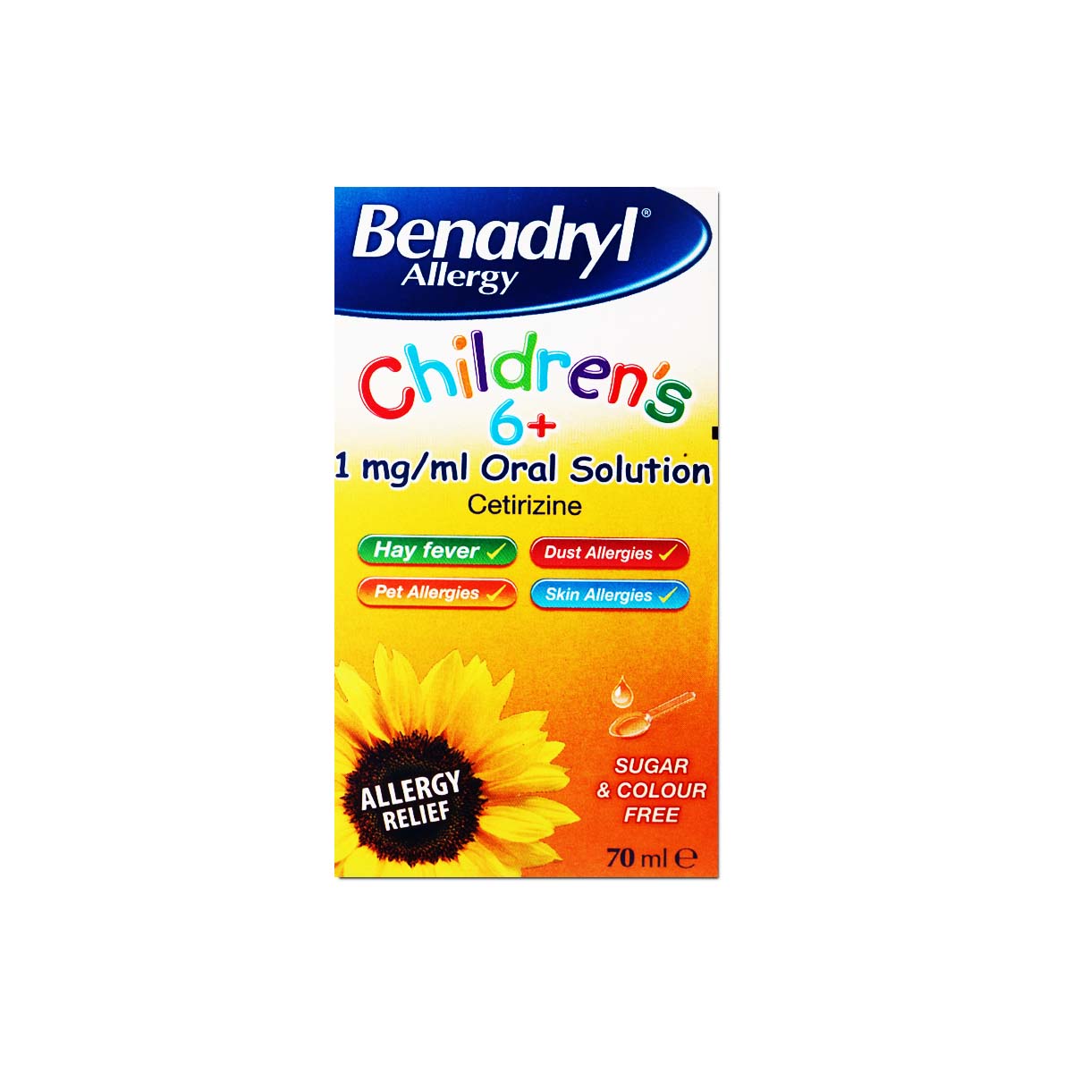 Benadryl Allergy Children 6+ Oral Solution 70ml