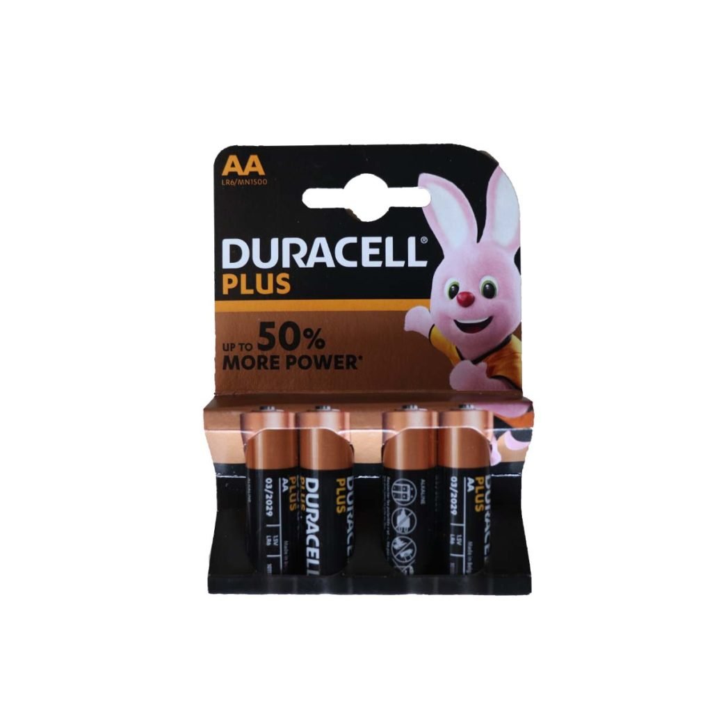 Duracell Plus Alkaline Battery Size AA x 4