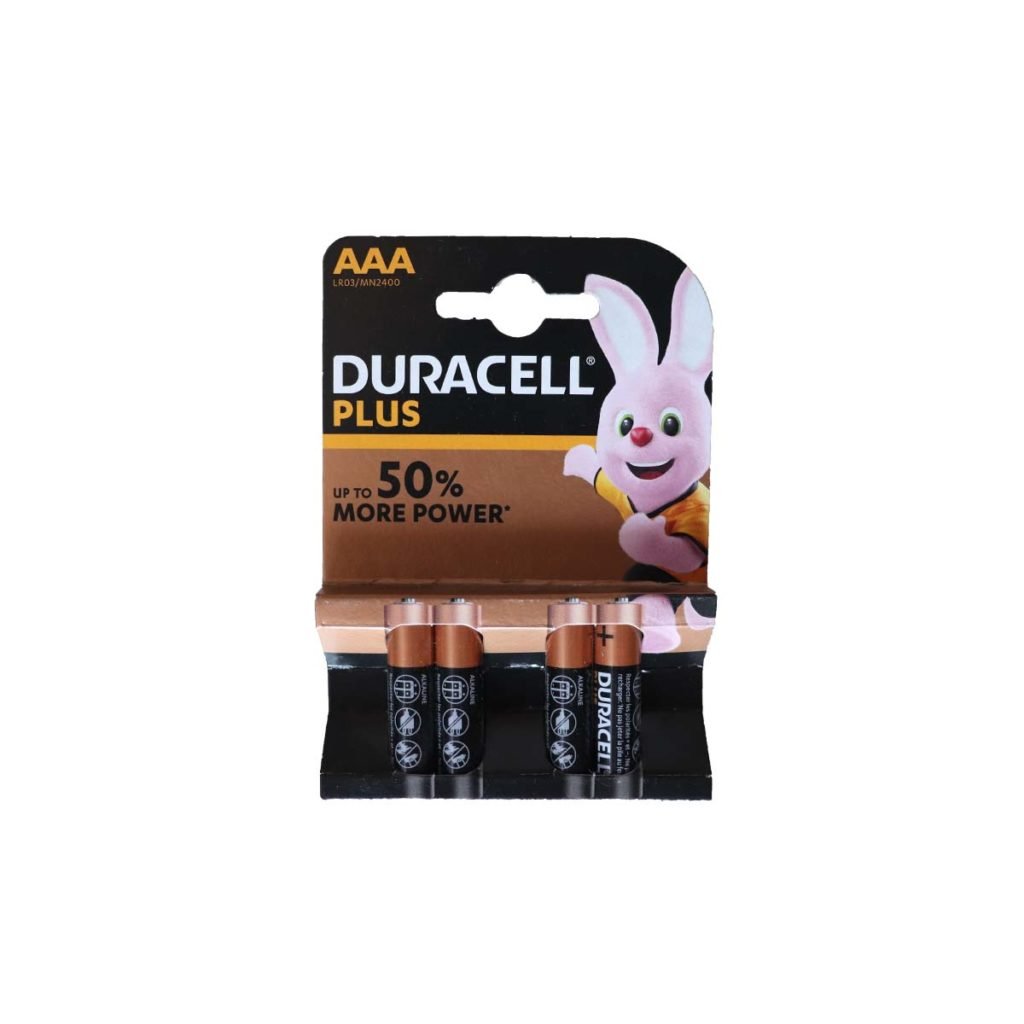 Duracell Plus Alkaline Battery Size AAA x 4