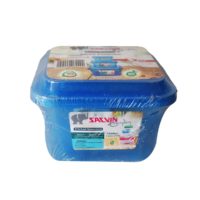 Sacvin 3 in 1 Square Containers With Strong Interlocking Lids