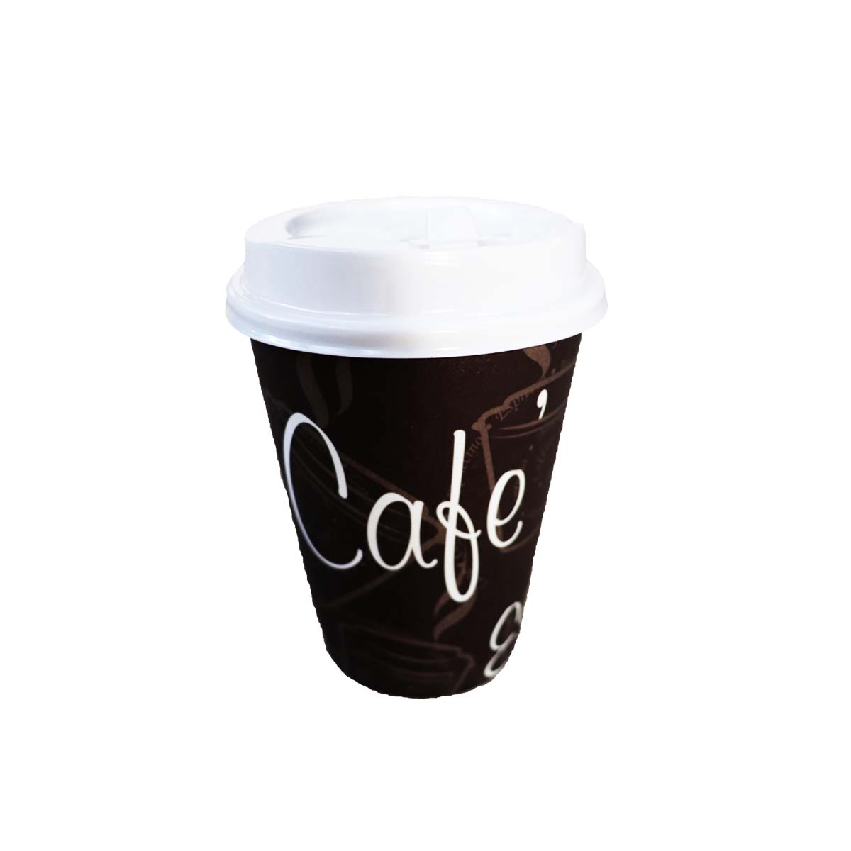 Disposable Espresso Paper Coffee Cup With Lid 350ml Capacity x 50