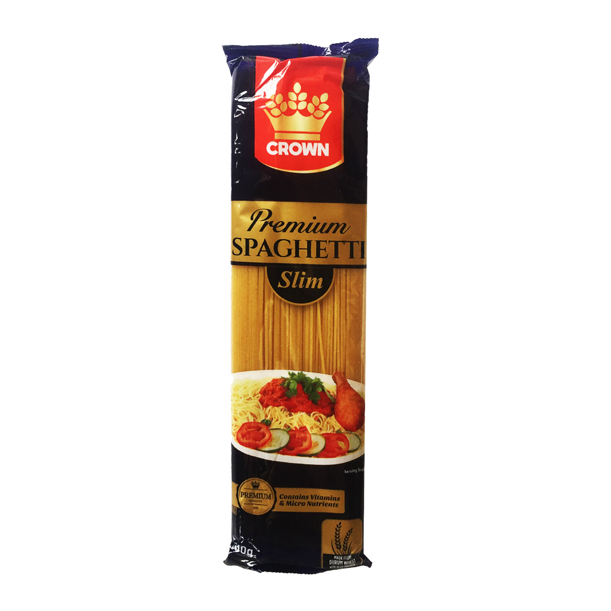 Crown Premium Slim Spaghetti Contains Vitamins and Micro Nutrients Weight: 500g