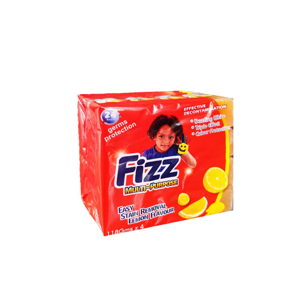 Fizz Multi-Purpose Laundry Bar Soap 118g x 4