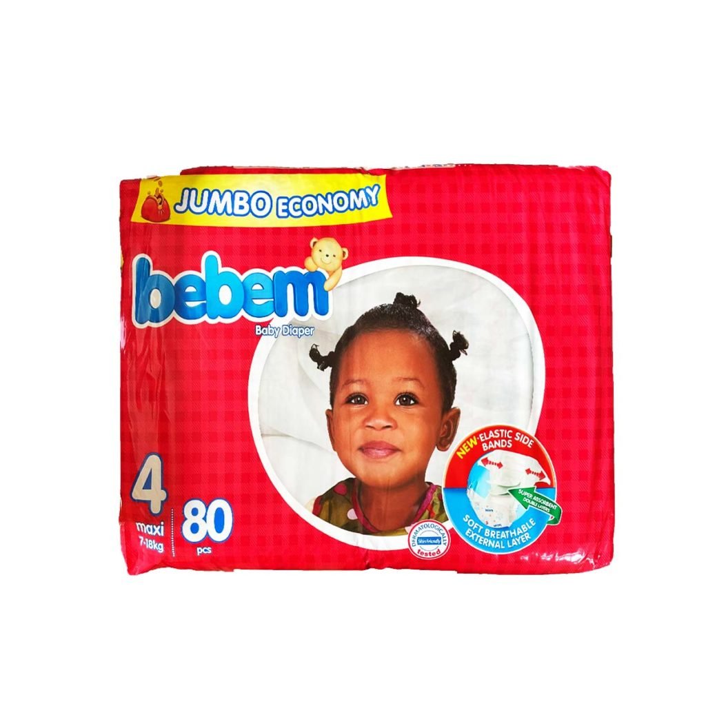 Bebem Jumbo Pack Baby Diaper (Size 4 Maxi) x 80