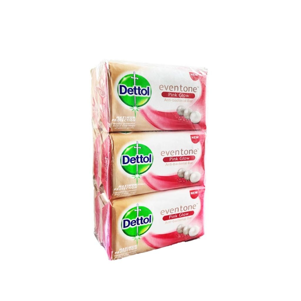 Dettol Even Tone Pink Glow Anti-Bacterial Bar Soap 110g x 6