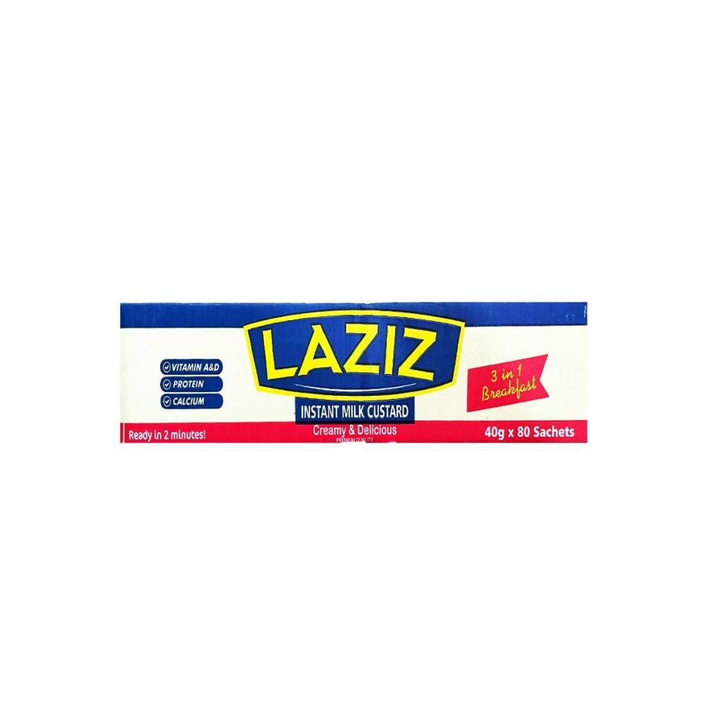 Laziz 3 In 1 Breakfast Milk Custard Powder Sachet 40g x 80