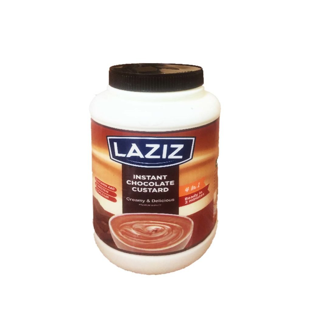 Laziz 4 In 1 Instant Chocolate Custard Powder Jar 1kg