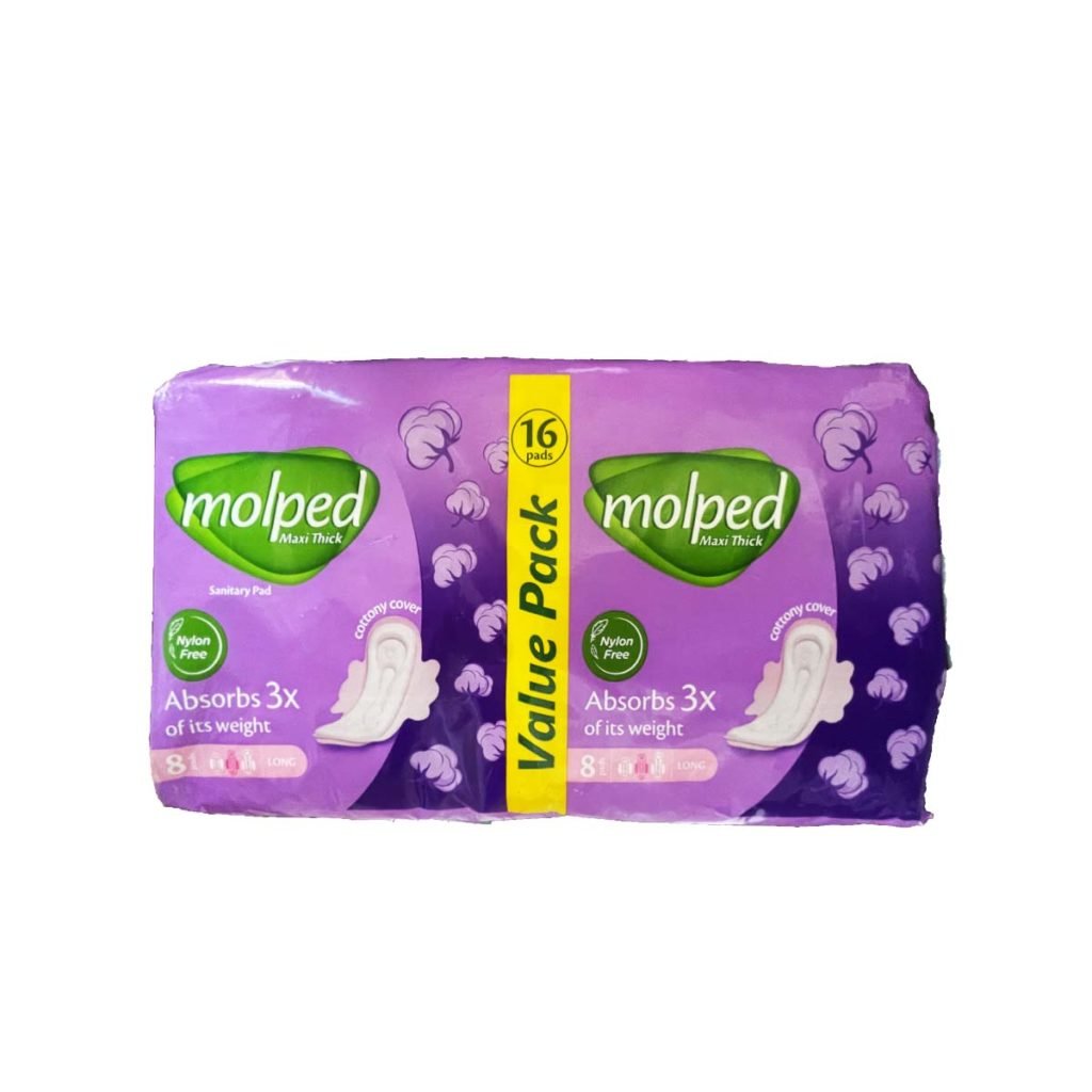 Molped Maxi Thick Value Pack Sanitary Pad 8 Long x 16