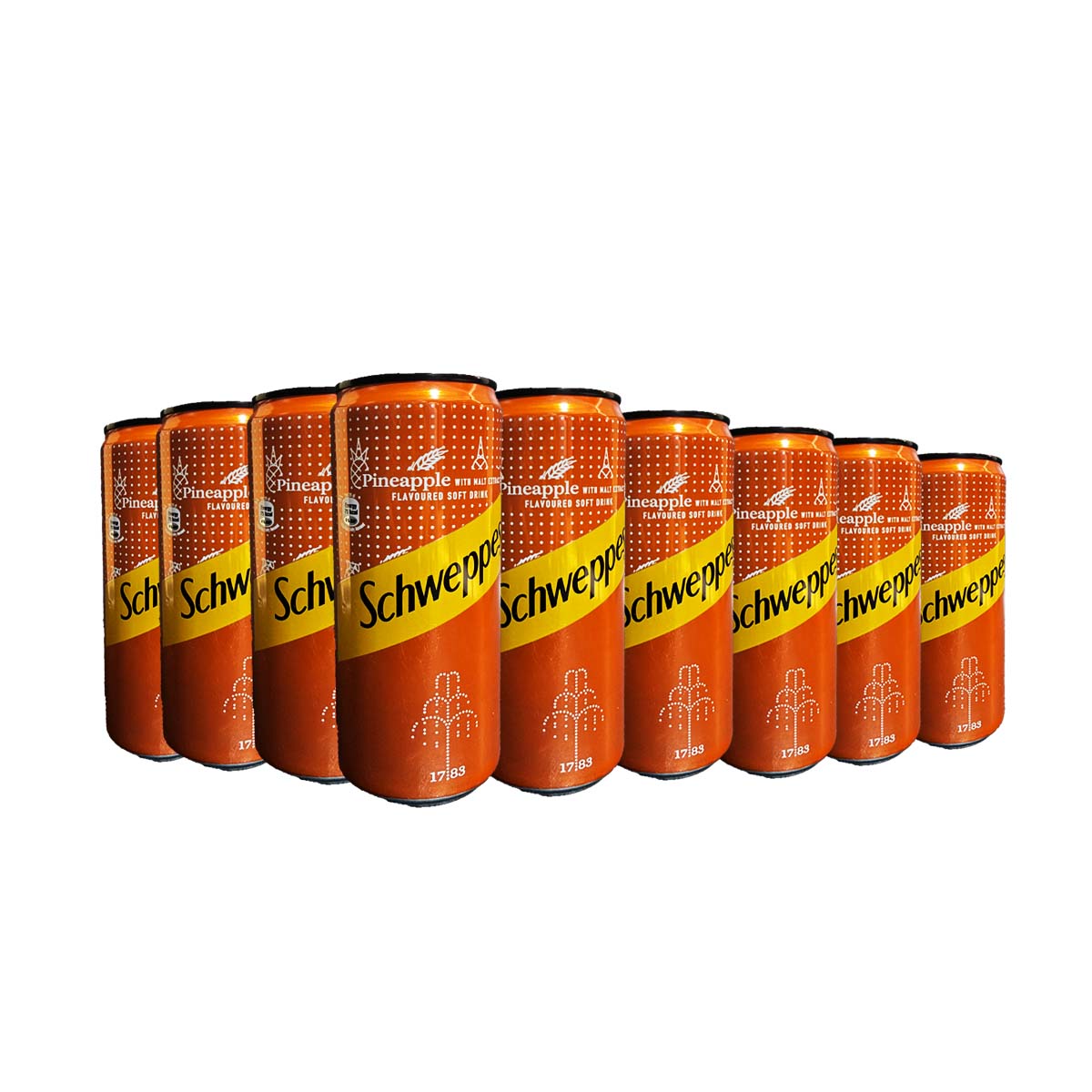 Schweppes Pineapple With Malt Extract Flavoured Soft Drink 33cl x 24